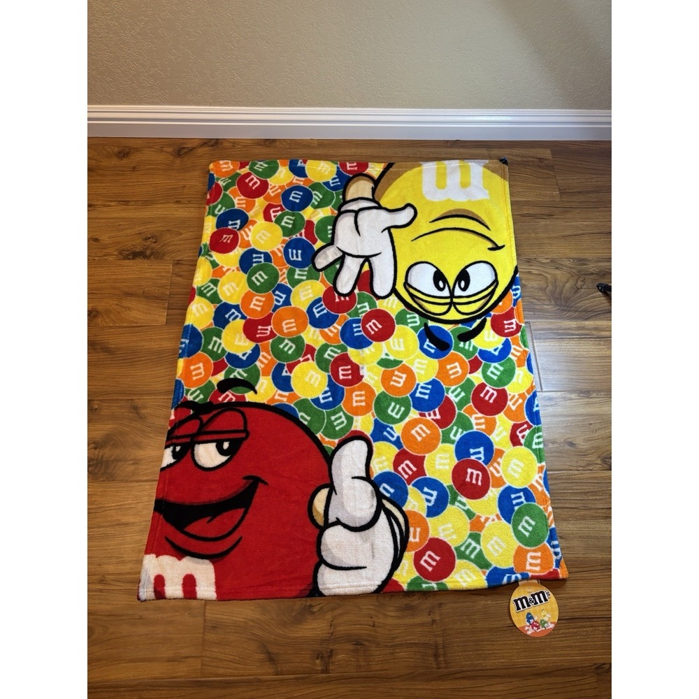 Vintage 2007 M&M Blanket 30X39 Small By Mars Inc New With Tags.